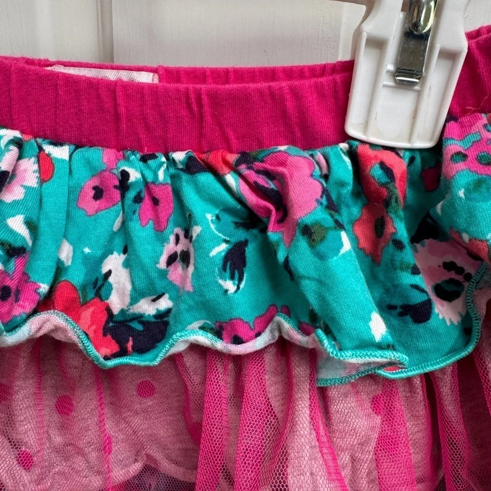 The Children’s Place 2T Girls Colorful Floral Skirt with Ruffles & Tulle